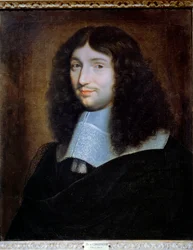 Antatt portrett av Jean Baptiste (Jean-Baptiste) Colbert (1619-1683), finansintendent for Ludvig XIV"" Maleri av Philippe De Champaigne (1602-1674). Reims, Musee Des Beaux Arts - Portrait of a Man, antatt å være Jean Baptiste (Jean-Baptiste) Colbert