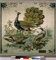 «Påfuglen». Gobeleng av Philippe de Lassalle (1723-1805), 1770, Eremitasjen, St. Petersburg