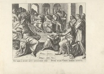 Kristus helbreder en forkrøplet kvinne Seks scener med Kristus og kvinner fra evangeliene (serietittel)