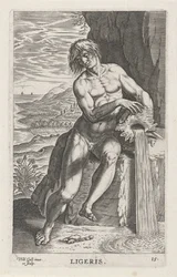 Riviergod Ligeris Ligeris (tittel på objekt) Rivier- en zeegoden (serietittel) Elegante bilder av havets halvguder og amnicus sel (serietittel)
