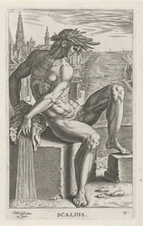 Riviergod Scaldis Scaldis (title on object) Rivier- en zeegoden (series title) Semideorum Marinorum amnicorumque sigillariae imagines perelegantes (series title)   1331335   no       norwegian Successfully Translated  Original: Christ Appearing To The Disc