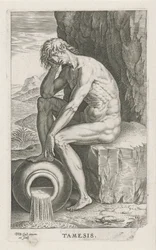 Riviergod Thames Thames (tittel på objekt) Rivier- en zeegoden (serietittel) Elegante portretter av de marine halvgudene og Amnicus-selene (serietittel)