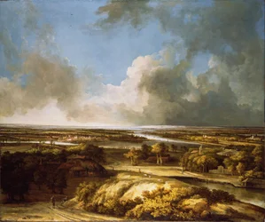 Et panoramisk landskap