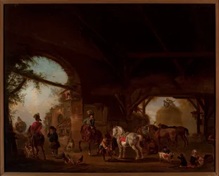 Sjangerscene på en gård