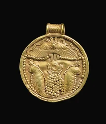 Karthaginsk anheng, ca. 7. - 6. århundre f.Kr. (gull)