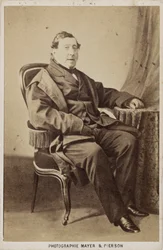 Portrett av komponisten Gioachino Antonio Rossini 1792-1868, ca 1860.