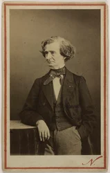 Portrett av komponisten Hector Berlioz 1803-1869, ca 1860.