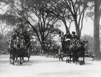 Coaching, Central Park (s/hvitt bilde)