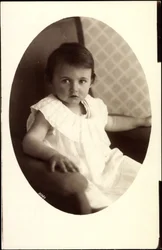 Passepartout Ak Prinsesse Hilda av Bayern som liten jente (s/hvitt bilde)