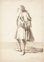 Abbed Antonio Niccolini, ca. 1725 (penn- og blekktegning)