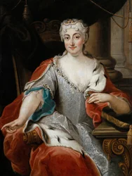 Marie-Clementine Sobieska (Marie Clementine) - Portrett av Maria Clementina Sobieska (1702-1735) - Ghezzi, Pier Leone (1674-1755) - ca 1735 - Olje på tre - 115x86 - Wilanow Palace Museum