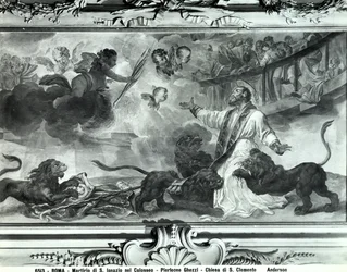 Den hellige Ignatius av Antiokias martyrdød i Colosseum