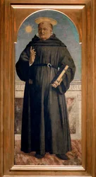 Polyptych of Saint Augustine: Saint Nicholas of Tolentino - olje på panl