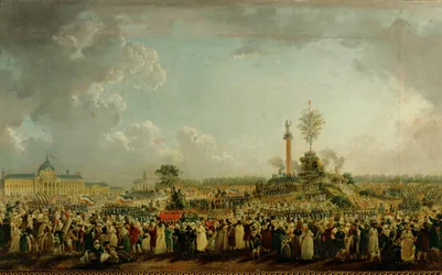 Feiring av Det Høyeste Været på Champs de Marsin Paris den 20. Prairial, år 11 … (olje på lerret)