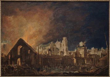 La Foire Saint-Germain under brannen (natten 16.–17. mars)