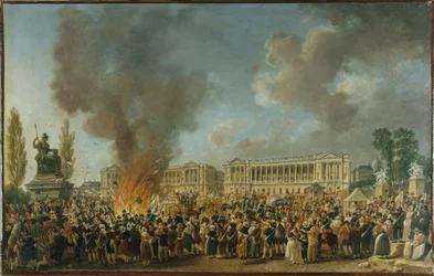 Enhetens og gjenforeningens festival, på Place de la Révolution, cirka 1793 (olje på lerret)