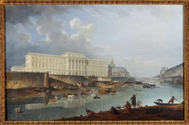 Hôtel de la Monnaie, Quai de Conti og Seinen, sett fra Pointe de la Cité