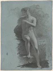 Adonis, ca. 1810–1812 (svart kritt på papir)