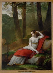 Keiserinne Josephine, Napoleon Is første kone, i hagene i Malmaison. Prud#39;hon var hennes tegnemester ...