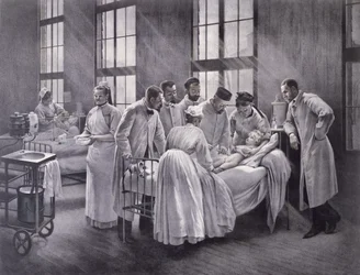 The Croup Cured by Doctor Roux, gravert av E. Buval