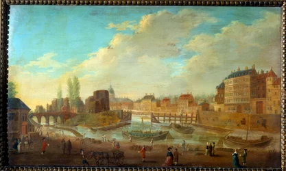 Utsikt over Louviers Island og Point of Saint Louis Island Utsikt over Saint Paul Port Maleri av Pierre Demachy (1723-1807) 1780 Søn. 0,32x0,53 m Paris, Musee Carnavalet