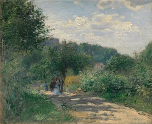 En vei i Louveciennes, ca. 1870.