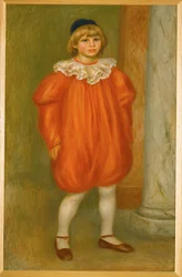 Claude Renoir som klovn (olje på lerret)