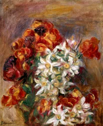 Blomster. Maleri av Pierre-Auguste Renoir (Pierre Auguste Renoir