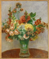 Blomster i en vase (olje på lerret)