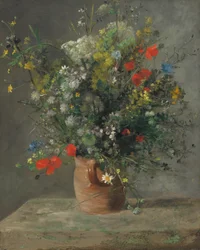 Blomster i en vase, ca. 1866 (olje på lerret)