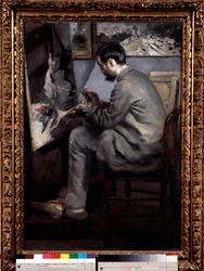 Frederic Bazille (1841-1870): portrett av Pierre Auguste Renoir (1841-1919)