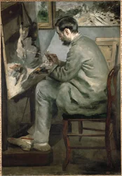Frederic Bazille maler Hegreren (olje på lerret)