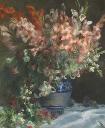 Gladioler i en vase, ca. 1875