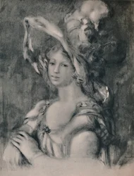 Halvlengde portrett av Dieterle, ca. 1899, 1946