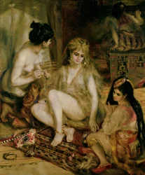 Interiør i et harem i Montmartre, parisiske kvinner kledd som algeriere