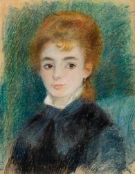 Dame med rødbrun hår, ca. 1875-78 (pastell på tannet papir)