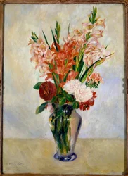 Gladiolusmaleri av Pierre Auguste Renoir (1841-1919) 1885 Søn. 0,75 x 0,54 m Paris, Orsay-museet