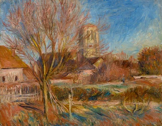 Kirken i Essoyes, ca. 1900 (olje på lerret)