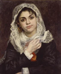 Lise i et hvitt sjal, ca. 1872
