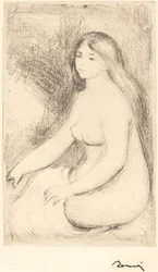 Sittende Bader Baigneuse assise, ca. 1905.