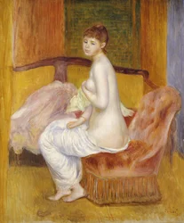 Sittende naken, hvilende, 1885