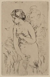 Baderen, ca. 1890 (blekketsning på papir)