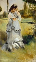 Kvinne i en park, 1866.