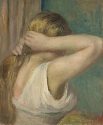 Ung jente med hevede armer, ca. 1895 (olje på lerret)