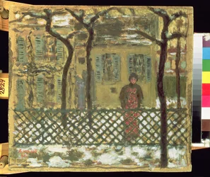 Ved gjerdet, 1895