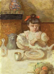 Barn med katter, ca. 1906 (olje på lerret)
