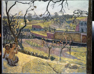 Begynnelsen av våren. Små fauner. Maleri av Pierre Bonnard (1867-1947)