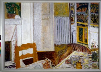 Interiør Hvitt maleri av Pierre Bonnard (1867-1947) 1932 Dim. 0,1x0,15 m Grenoble, musee des Beaux Arts