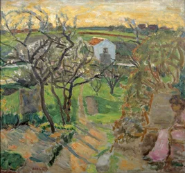 Vårsolnedgang, 1909.