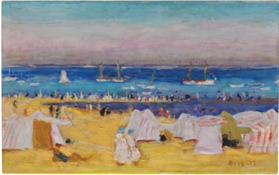 The Beach (Arachon), ca. 1922 (olje på lerret)